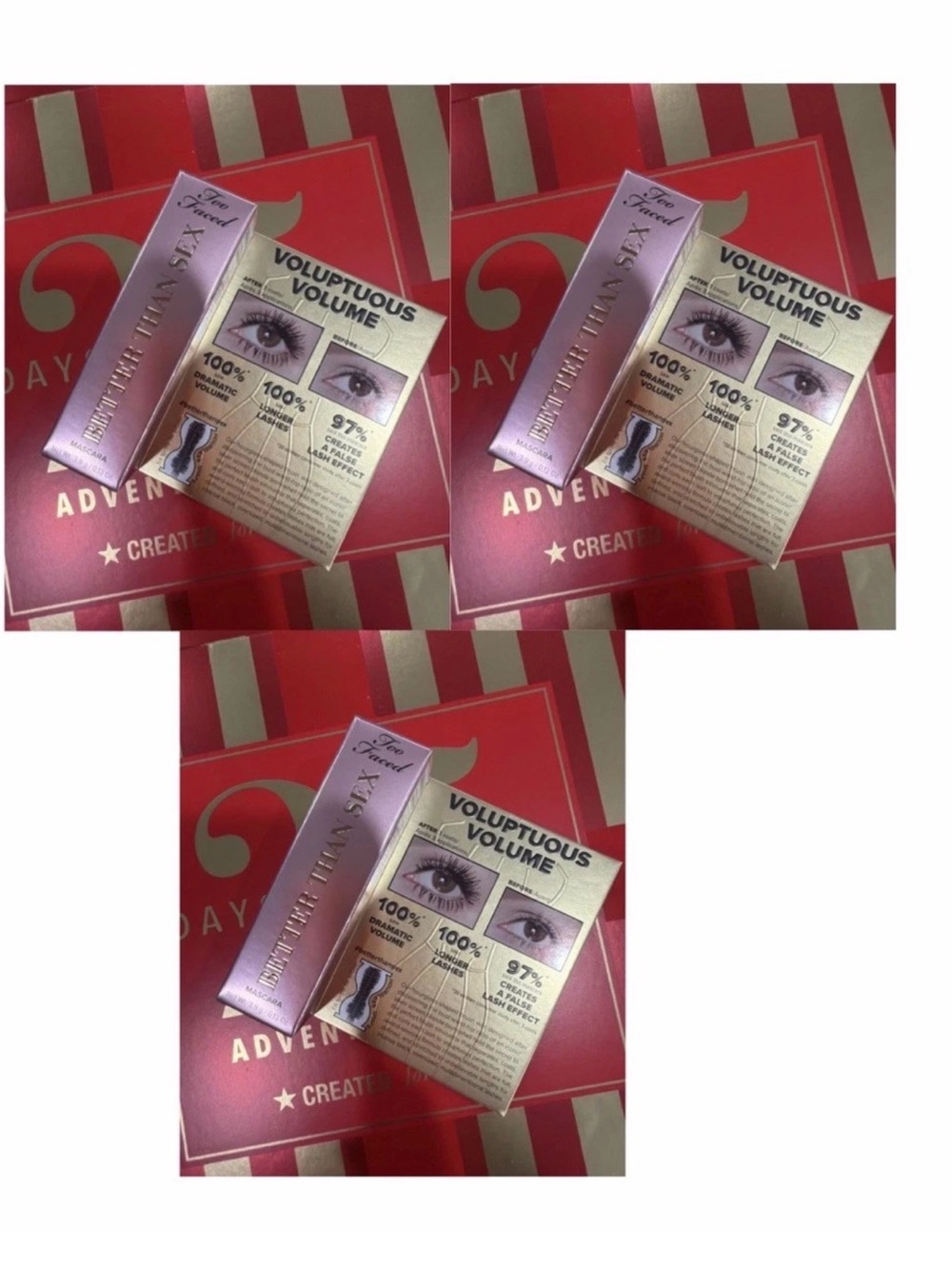 3 Too Faced Better than Sex Mascara in Black .13 oz NIB Mini Size FREE SHIP